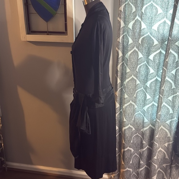 Vintage 1950’s Drop Waist High Neck Dress - Picture 6 of 9